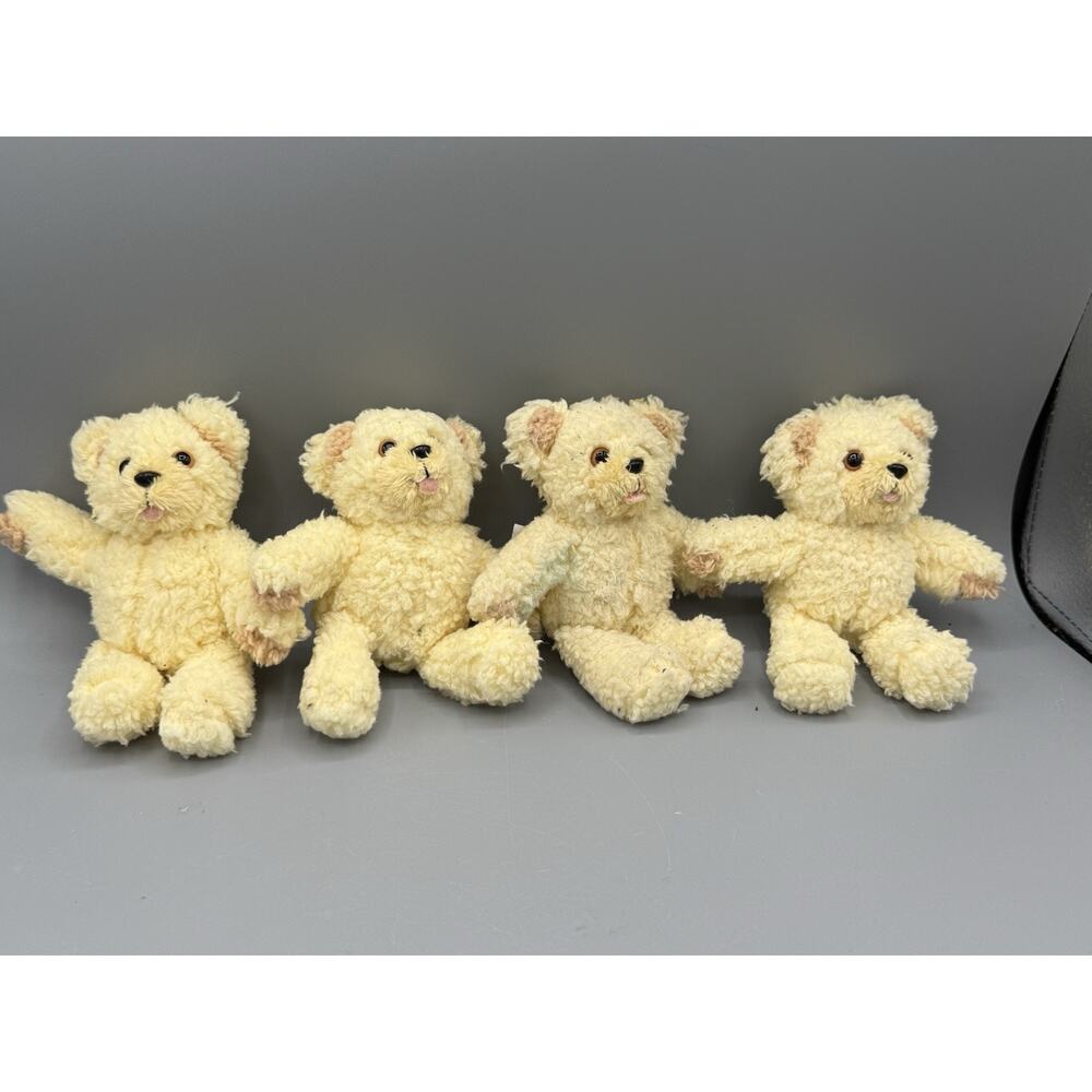 Snuggle Bear Plush Lot 4 Vintage Fabric Softener Mascot Yellow Teddy